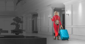 Woman with luggage
