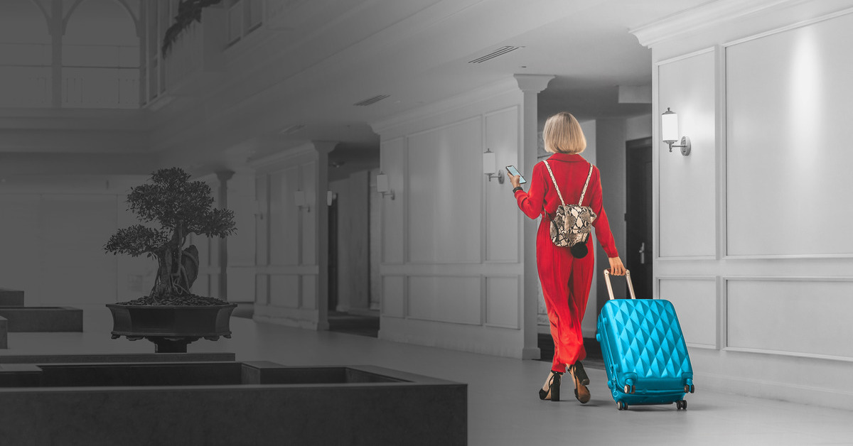 Woman with luggage