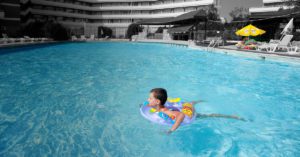 Boy in pool